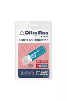 Флешка 128Gb USB 2.0 OltraMax 230, стальной синий (OM-128GB-230-Steel Blue)