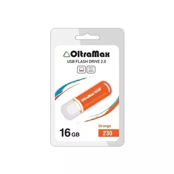 Флешка 16Gb USB 2.0 OltraMax 230, оранжевый (OM-16GB-230-Orange)