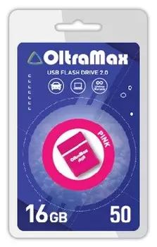 Флешка 16Gb USB 2.0 OltraMax 50, розовый (OM-16GB-50-Pink)