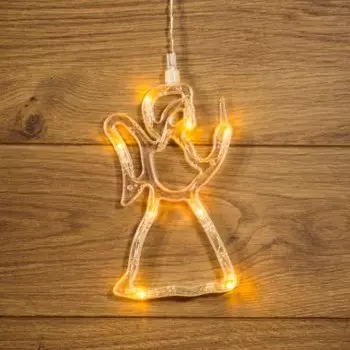 Фигура светодиодная Neon-Night Ангелок, высота: 20 см, батарейки в комплекте, цвет подсветки: белый, питание: 3xAAA, пластик (501-015)