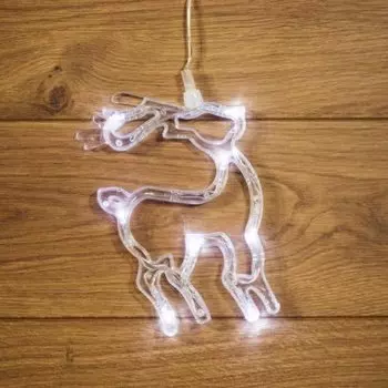 Фигура светодиодная Neon-Night Олененок, высота: 20 см, батарейки в комплекте, цвет подсветки: белый, питание: 3xAAA, пластик (501-016)
