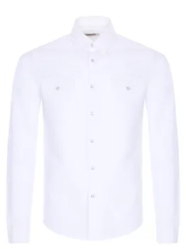 Рубашка Slim Fit из хлопка и льна FIORONI CASHMERE