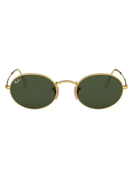 Солнцезащитные очки в овальной оправе Ray-Ban, золотой