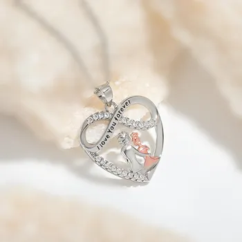 Ожерелье Endlesslove Любовь Бесконечность Мать и Дочь Концентрические Вечный Символ Ожерелье