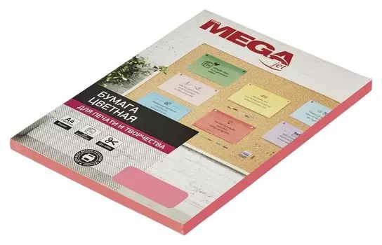 Бумага цветная Promega Jet (А4,75г,розовый неон) пачка 100л