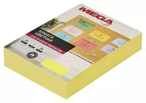 Бумага цветная Promega Jet (А4,75г,желтый неон) пачка 500л