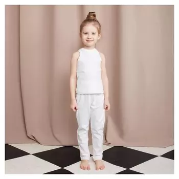 Брюки домашние для девочки Minaku: Home Collection Kids цвет экрю, рост 104 см