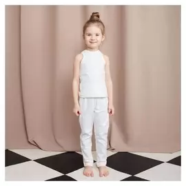 Брюки домашние для девочки Minaku: Home Collection Kids цвет экрю, рост 122 см