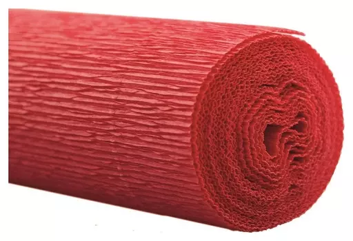Бумага для творчества крепир.флорист. 50x250см,128г/м2,красная,170510