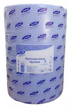 Бумага протирочная Luscan Prof 2сл 1000лx1рул/уп 360м голубая
