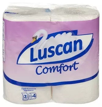 Бумага туалетная Luscan Comfort 2сл бел 100%цел втул 21,88м 175л 4рул/уп