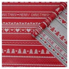 Бумага упаковочная глянцевая двусторонняя Merry Christmas, 70 × 100 см