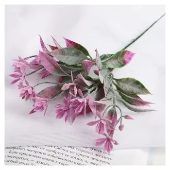 Букет "Цветочки с листиками" 18 см, (С напылением)