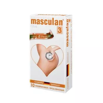 Маскулан презервативы masculan 3 ultra №10 продлевающие с анестетиком, колечками и пупырышками