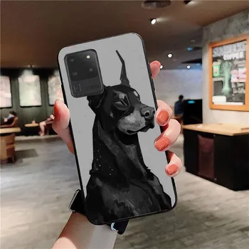 Чехол для телефона с изображением таксы и добермана для Samsung S20 lite S21 S10 S9 plus для Redmi Note8 9pro для Huawei Y6 Samsung S20 lite