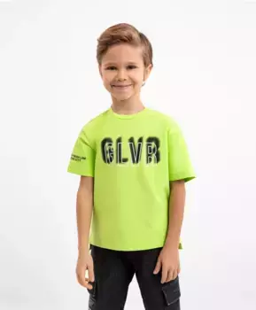Футболка с коротким рукавом салатовая Gulliver (110)