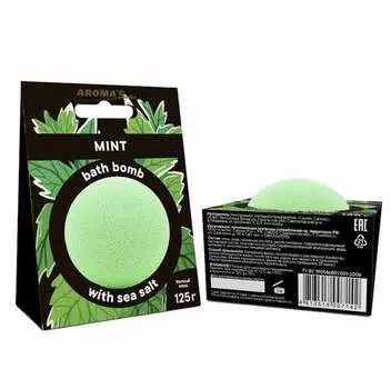 Бомбочка д/ванн AROMASaules Мята, 125 г