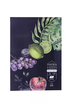 Бумага Малевичъ черная д/рисования А3 пл 150 г/м 25 листов
