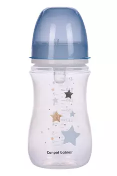 Бутылочка Canpol PP EasyStart Newborn baby с шир горл антиколик голубая (с 3 мес), 240 мл