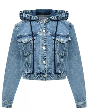 Куртка джинсовая укороченная с капюшоном Mo5ch1no Jeans