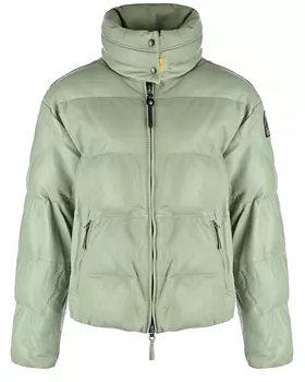Куртка из кожи мятного цвета Parajumpers