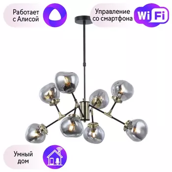 Люстра с поддержкой Алисы На штанге Omnilux OML-95207-08-A