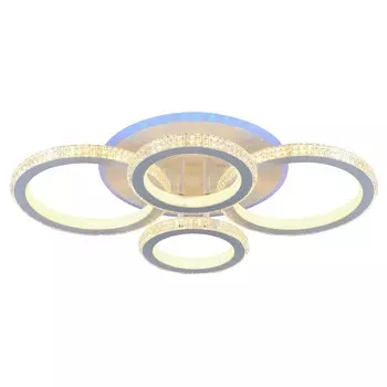 Люстра потолочная светодиодная с пультом ДУ Profit Light 8017/2+2 WHT 168W+8W RGB