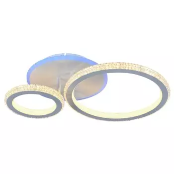 Люстра потолочная светодиодная с пультом ДУ Profit Light 8017/2 WHT 118W+8W RGB