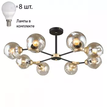 Люстра потолочная с лампочками Omnilux OML-93607-08+Lamps