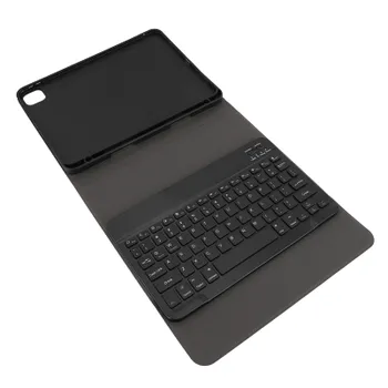 Tablet Case PU Leather Tablet Protective Cover with 150mAh BT Wireless Keyboard for IOS Pro 11 2024 фиолетовый