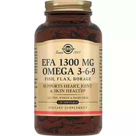 Комплекс ПНЖК, Омега 3-6-9, 120 капсул, Solgar