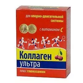 Коллаген-ультра с глюкозамином, вкус «Вишня», 7 саше, Веда