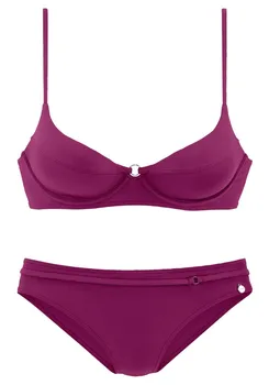 Бикини на косточках LASCANA T-shirt Bikini, цвет aubergine
