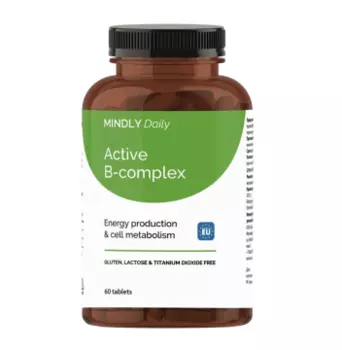 MINDLY, Active-B complex (Витамины B6 + B9 + B12), таблетки, 60 шт.