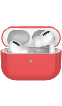 Чехол Deppa для футляра наушников Apple AirPods Pro, силикон, красный