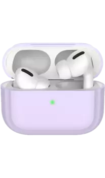 Чехол Deppa для футляра наушников Apple AirPods Pro, силикон, лавандовый