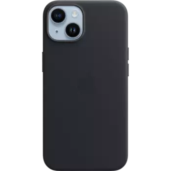 Чехол-крышка Apple MagSafe для iPhone 14, кожа, черный (MPP43)