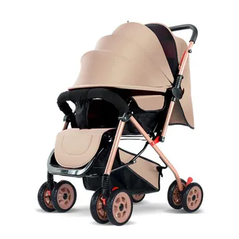 Детская коляска CHEST, четырехколесная, легкая складная детская коляска, двухсторонняя детская коляска с противомоскитной сеткой вино красного