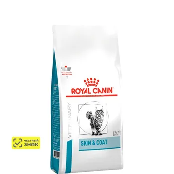 Royal Canin Skin & Coat Сухой корм для стерилизованных кошек с чувствительной кожей и шерстью, 1,5 кг