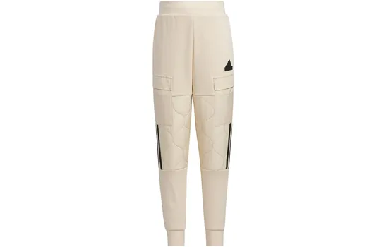 Детские трикотажные спортивные штаны Adidas, бежевый