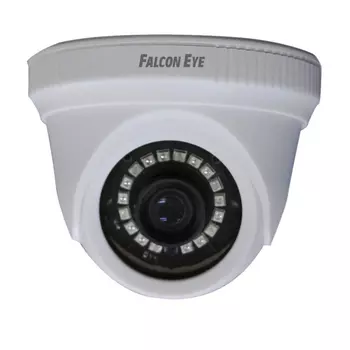 Камера AHD/CVBS/CVI/TVI Falcon Eye FE-MHD-DP2e-20 2.8 мм внутренняя, купольная, 2 Мпикс, CMOS, до 30 кадров/с, до 1920x1080, ИК подсветка 20 м, -20 - +50, белый (FE-MHD-DP2E-20)