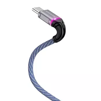 Кабель USB Type-C (m)-USB 2.0(Am), 3A, 1.2м, синий Borofone Glory BU25