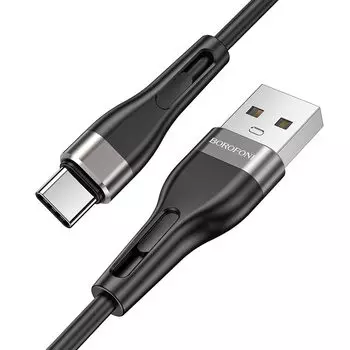 Кабель USB Type-C-USB, 3A, 1м, черный Borofone BX46 (6931474738158)