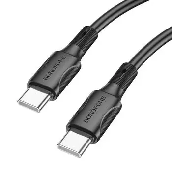 Кабель USB Type-C-USB Type-C, 3А, 1 м, черный, Borofone BX80 (6974443385243)