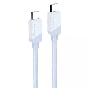 Кабель USB Type-C-USB Type-C, 3А, 60 Вт, 1 м, синий, Borofone BX107