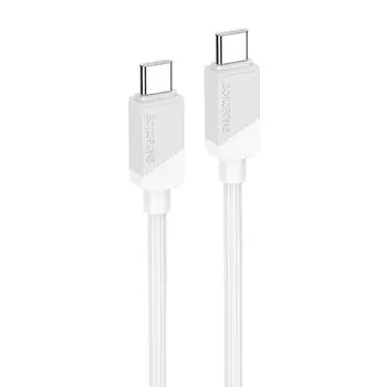 Кабель USB Type-C-USB Type-C, 3А, 60 Вт, 1 м, белый, Borofone BX107