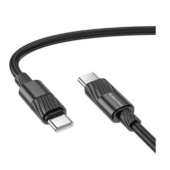 Кабель USB Type-C-USB Type-C, 3А, 60 Вт, 1 м, черный, Borofone BX106