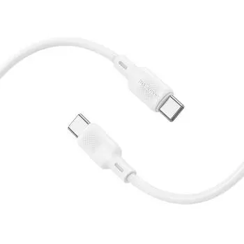 Кабель USB Type-C-USB Type-C, 3А, 60 Вт, 1 м, белый, Borofone BX113 Lenny
