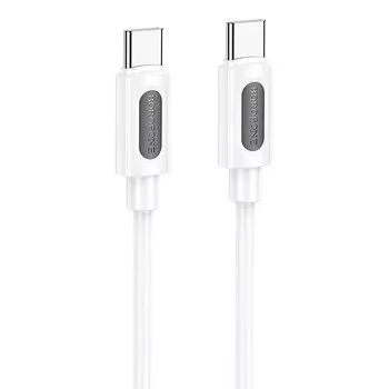 Кабель USB Type-C-USB Type-C, 3А, 60 Вт, 1 м, белый, Borofone BX114