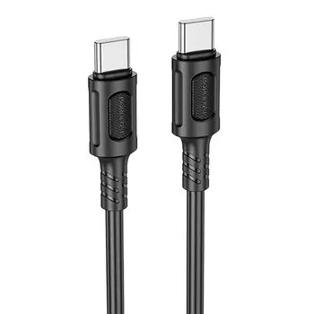 Кабель USB Type-C-USB Type-C, 3А, 60 Вт, 1 м, черный, Borofone BX111